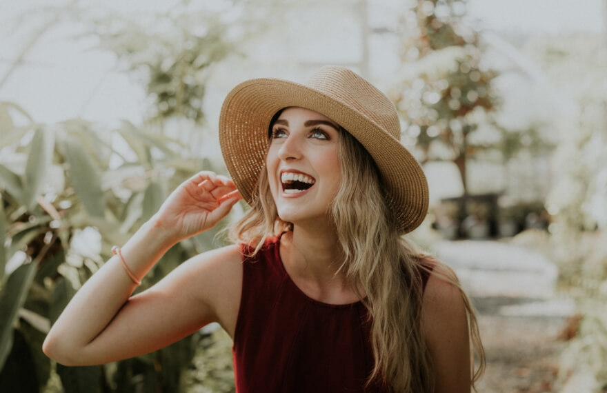 Young woman smiling